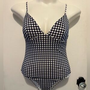 Vineyard Vines Navy & White Gingham One-Piece